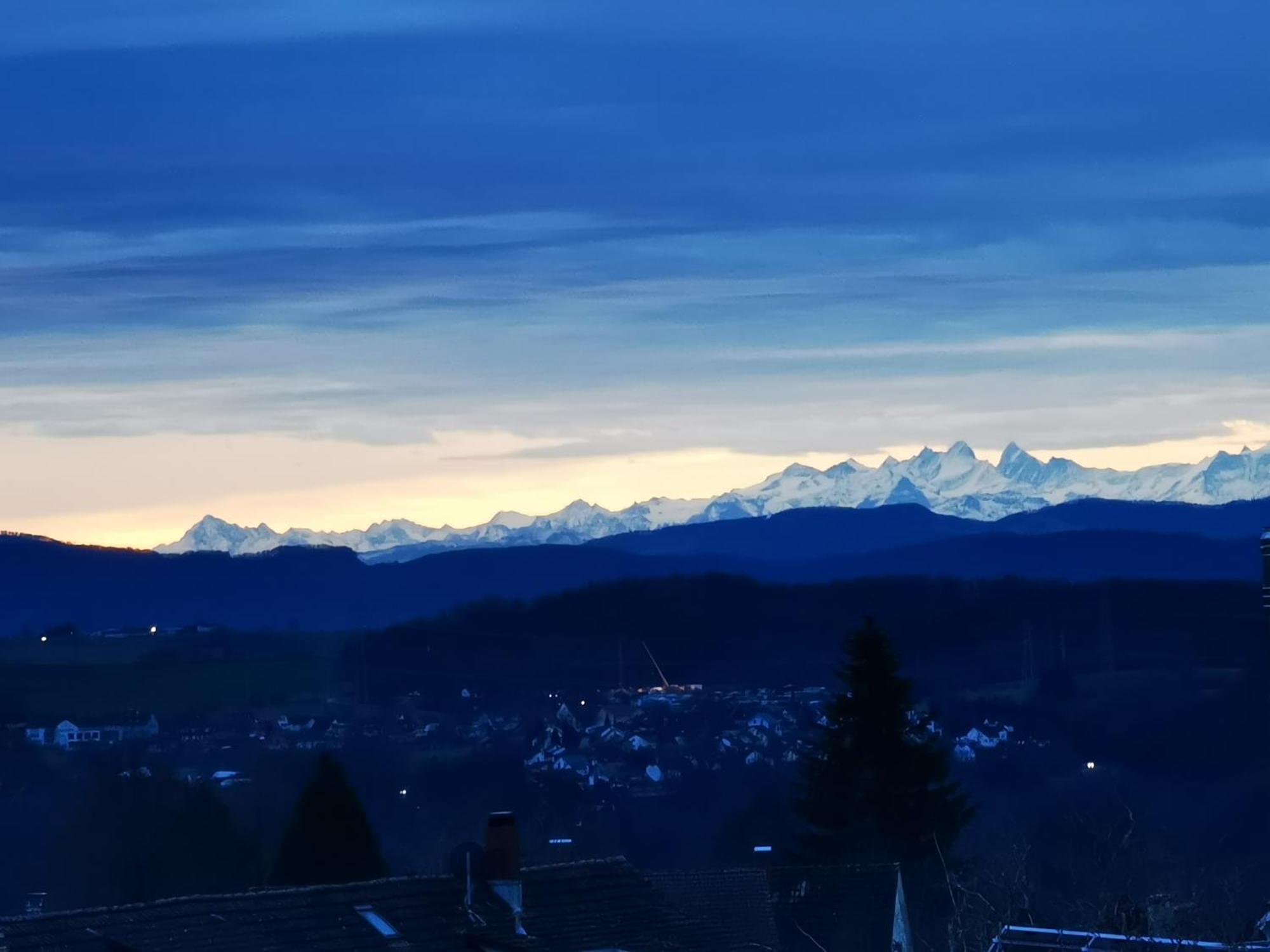 Alpenpanorama Haegelberg Steinen (Lorrach)